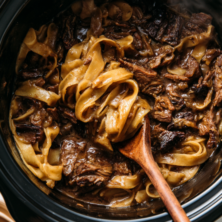 Beef and Noodles Crockpot.