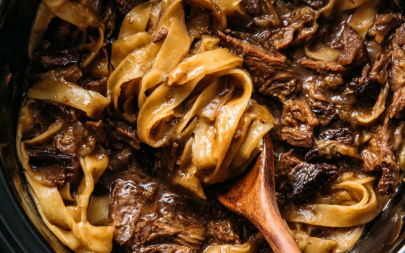 Beef and Noodles Crockpot.