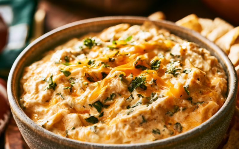 Crockpot Buffalo Chicken Dip (High Protein) — Easy Game Day Recipe