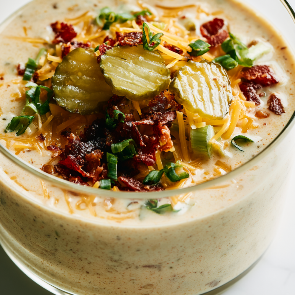 Creamy Crockpot Cheeseburger Soup-meal prep