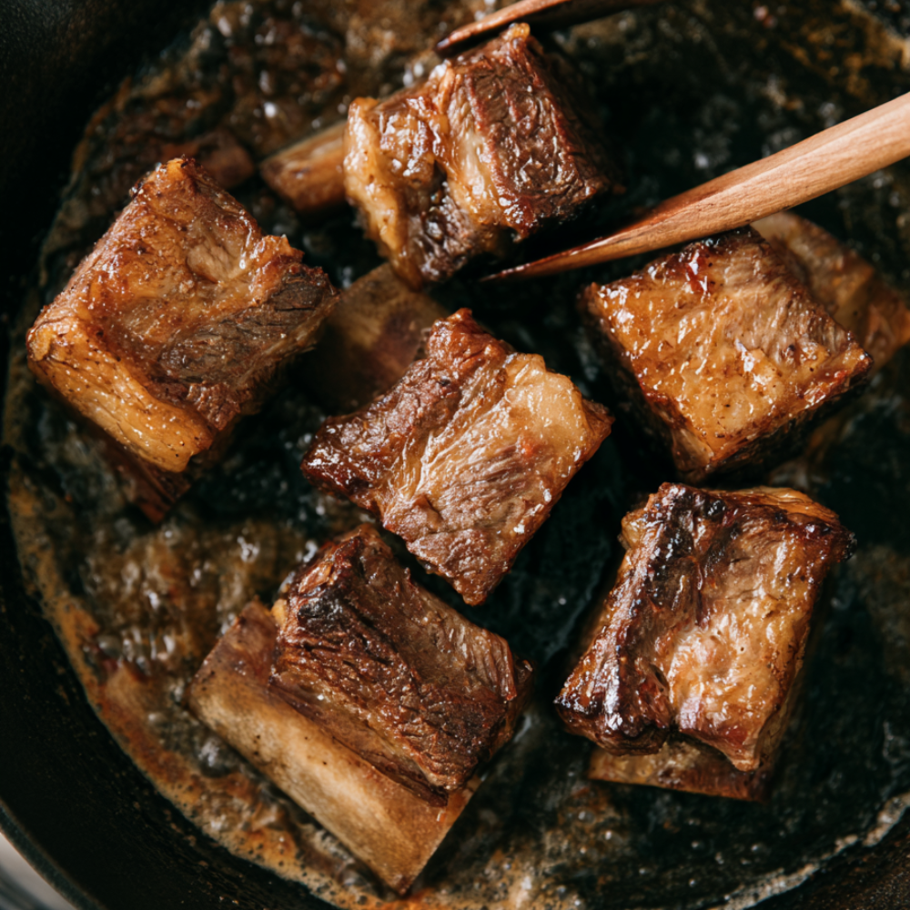 Crockpot Beef Short Ribs-searing