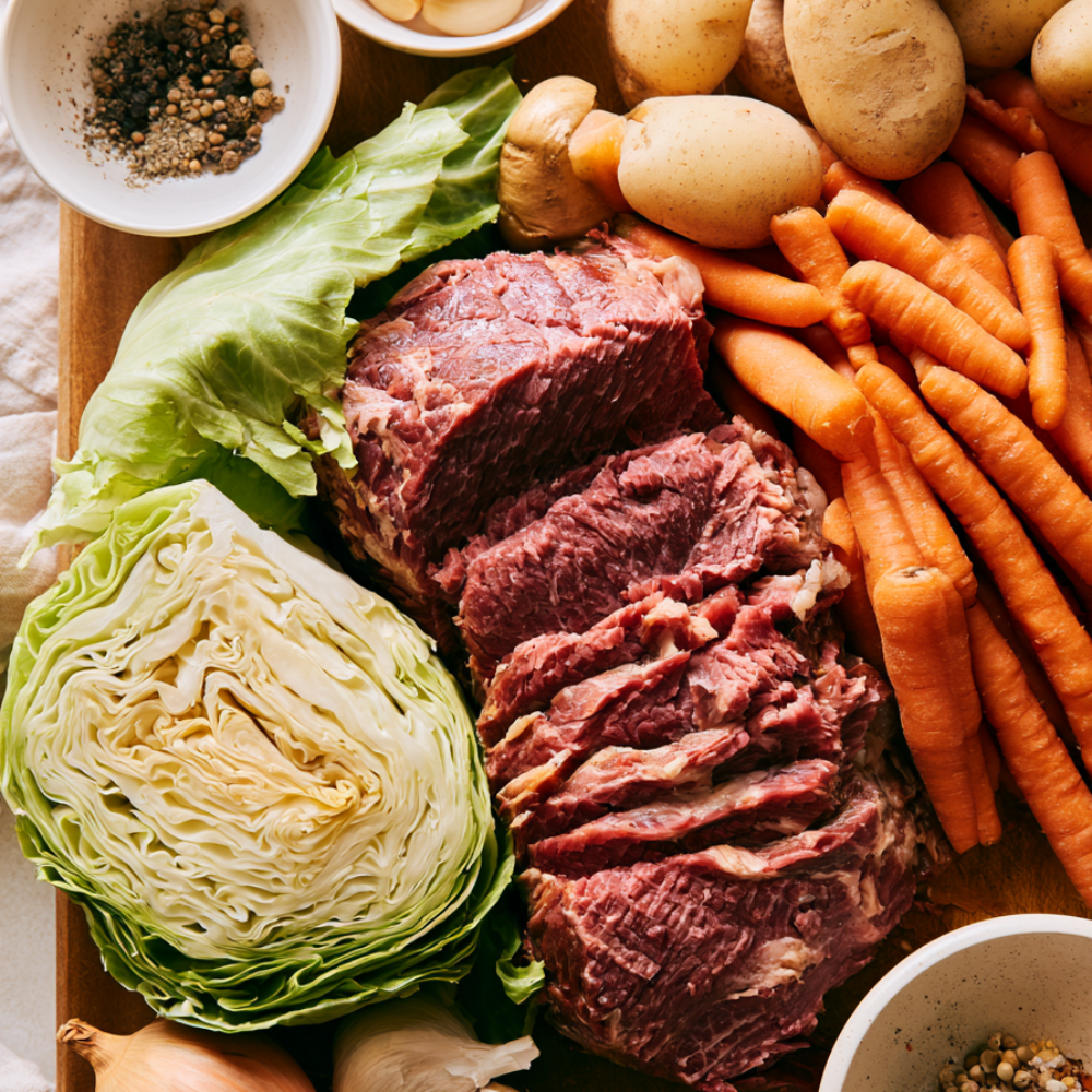 Crockpot Corned Beef and Cabbage-ingredients
