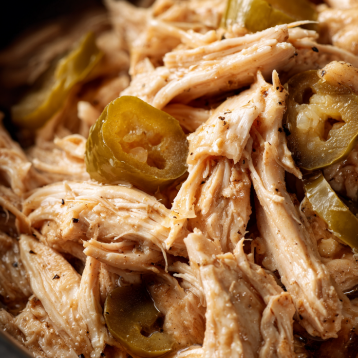 Crockpot Mississippi Chicken-shredded
