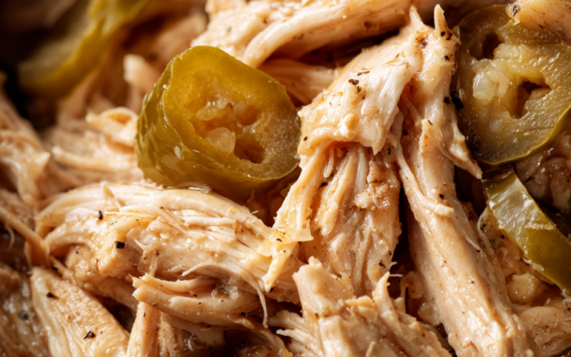 Crockpot Mississippi Chicken-shredded