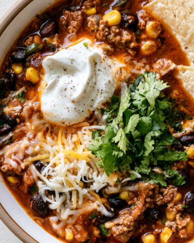 Crockpot Taco Soup-bowl
