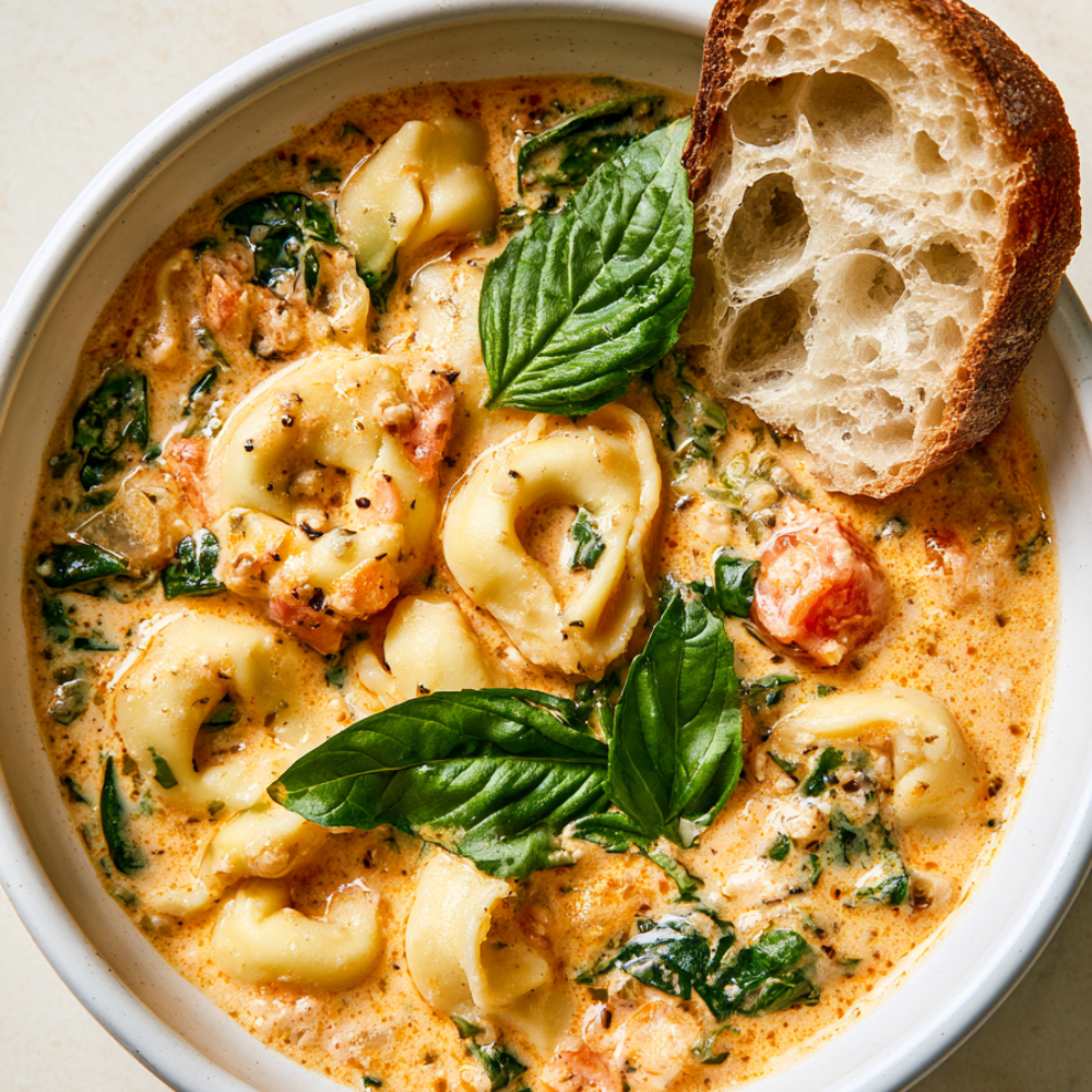 Crockpot Tortellini Soup-bowl