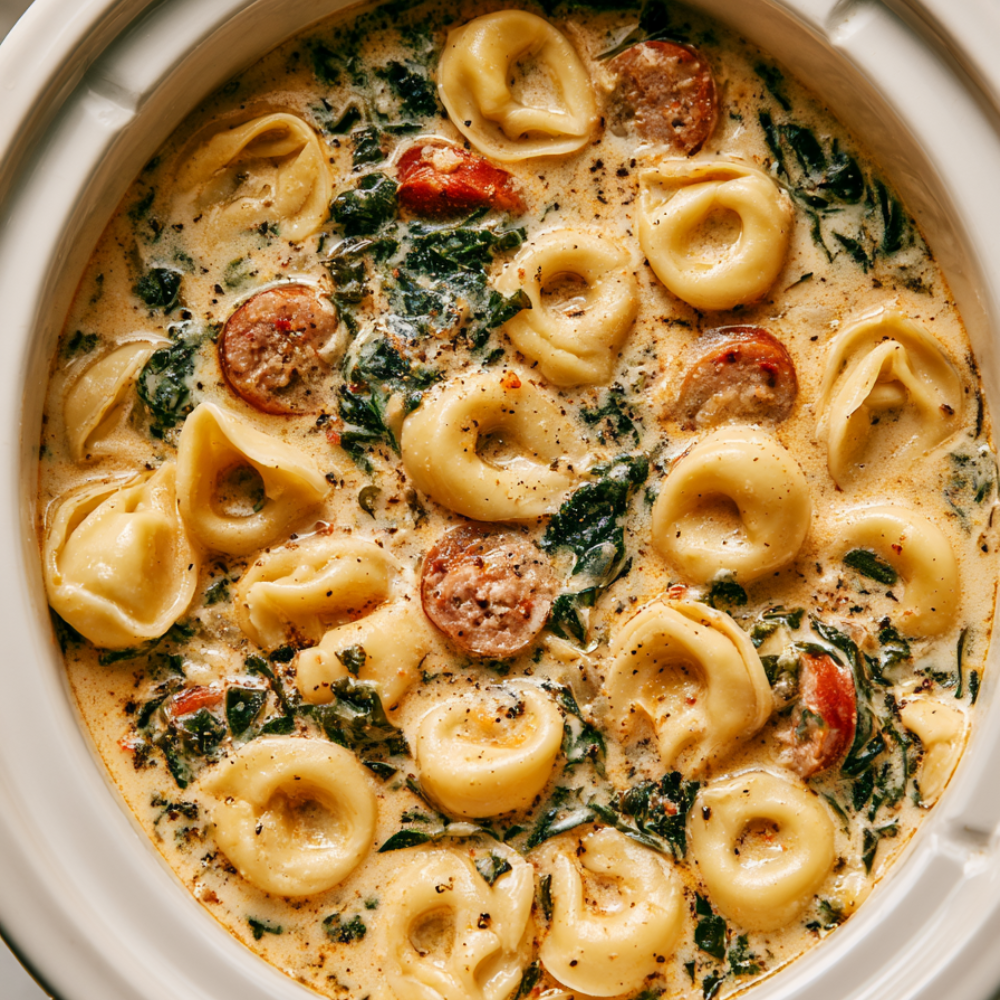 Crockpot Tortellini Soup-slow cooker