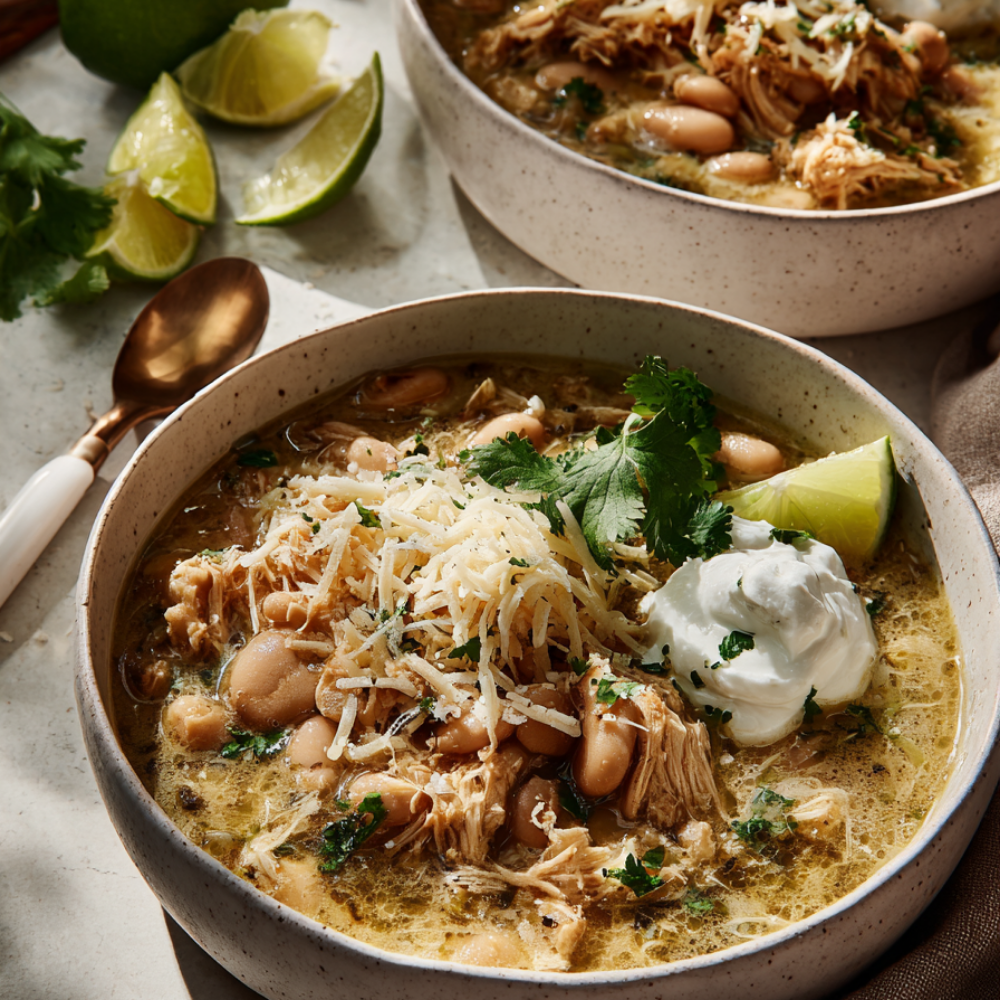 Crockpot White Chicken Chili-bowl