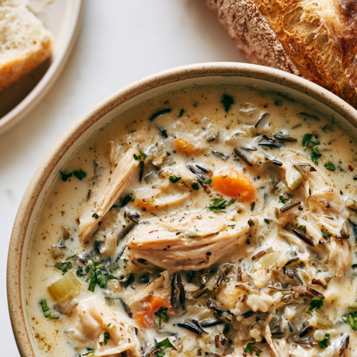 chicken wild rice soup crockpot