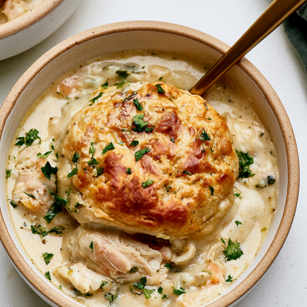 crockpot chicken pot pie-bowl
