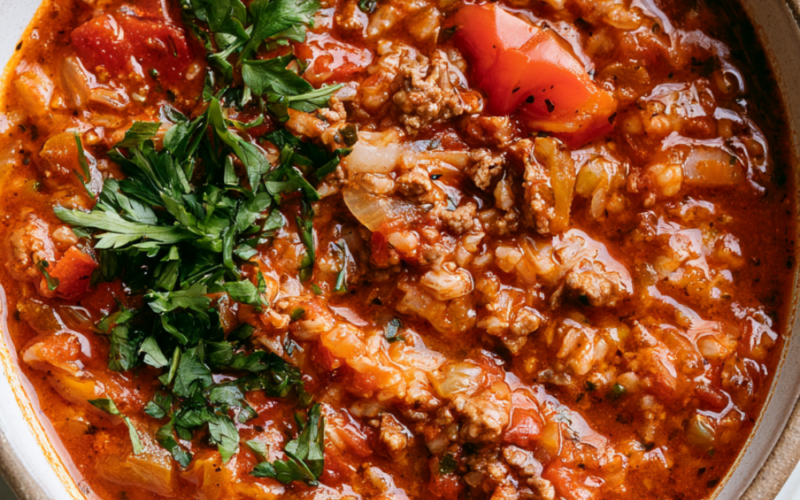 crockpot stuffed pepper soup