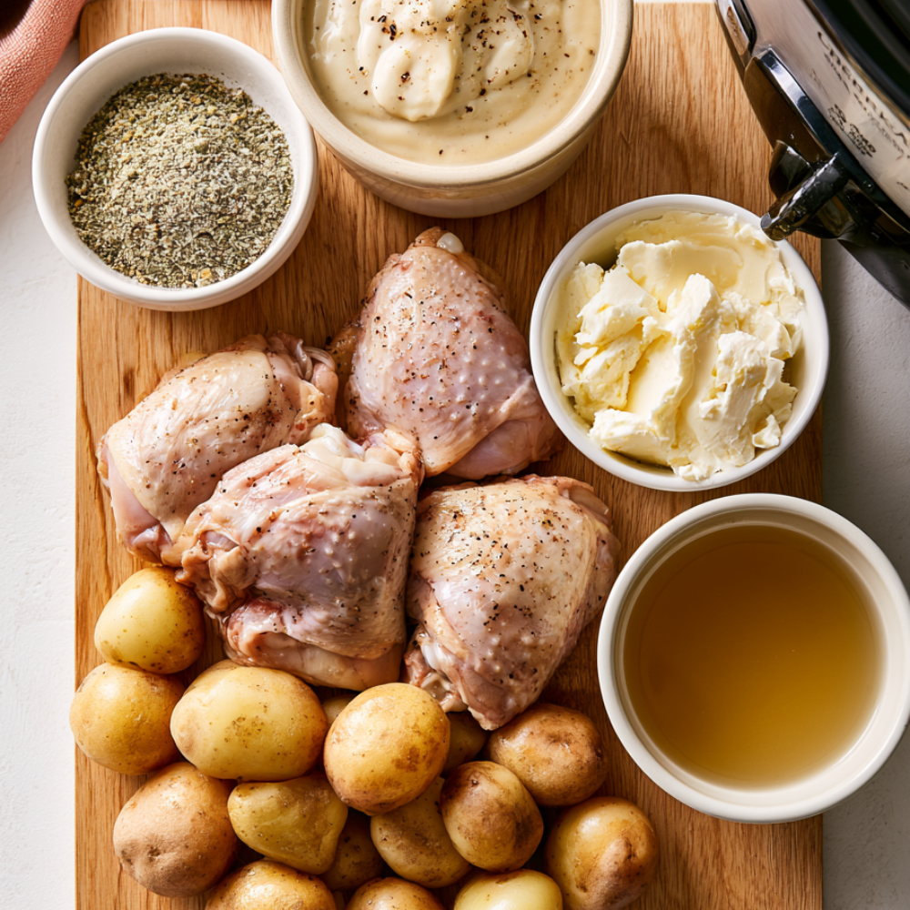 ranch chicken crockpot-ingredients