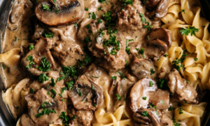 4. Crockpot Ground Beef Stroganoff