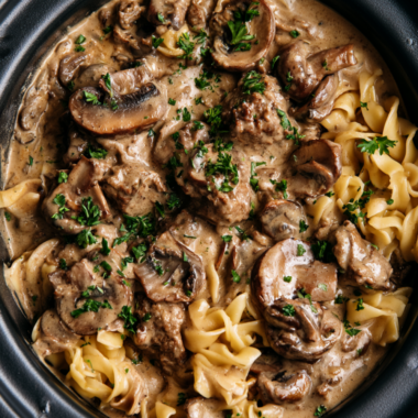 4. Crockpot Ground Beef Stroganoff