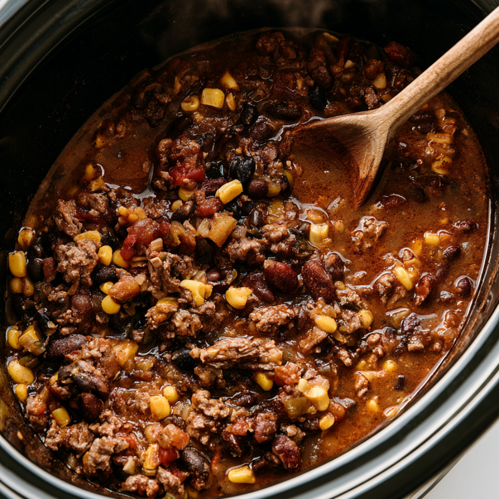 7. Rich & Creamy Crockpot Taco Soup