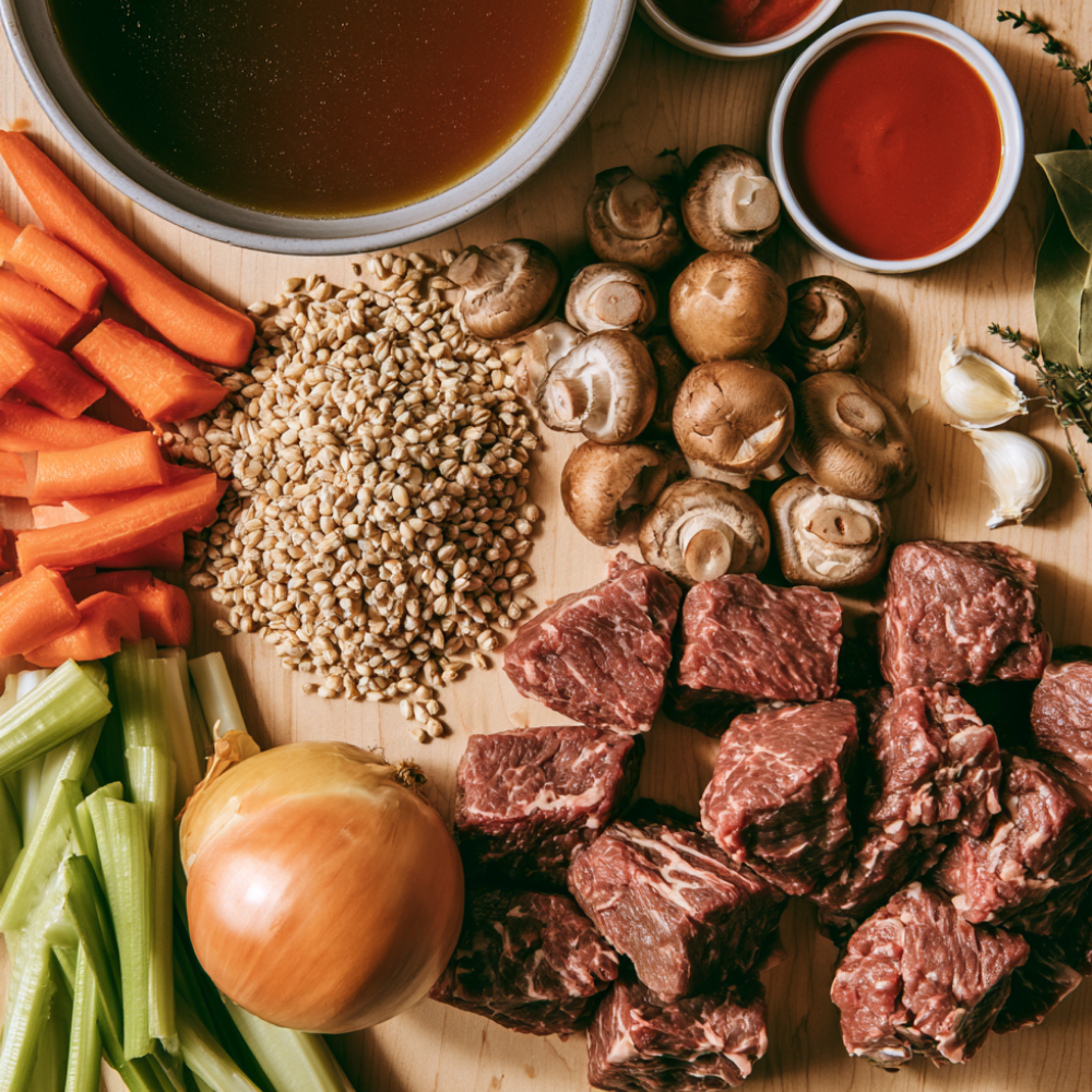 Beef Barley Soup in Crockpot Ingredients