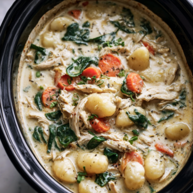 Creamy Crockpot Chicken Gnocchi Soup