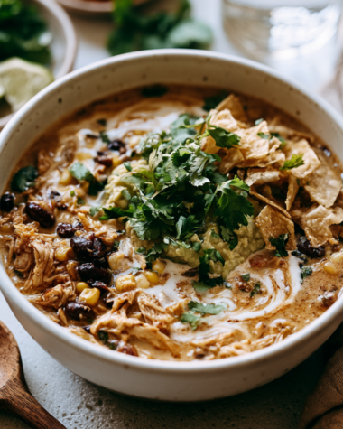 Creamy Crockpot Chicken Taco Soup Serving Suggestions