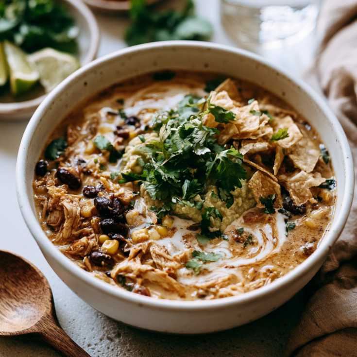 Creamy Crockpot Chicken Taco Soup Serving Suggestions