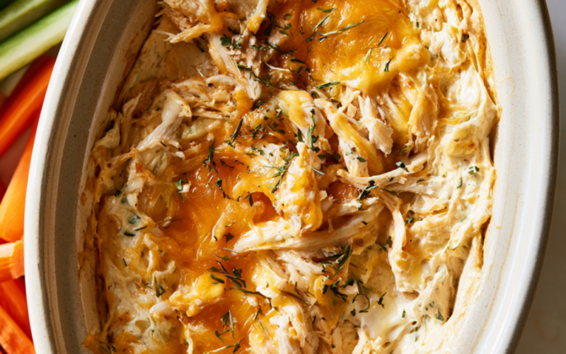 Crockpot Buffalo Chicken Dip