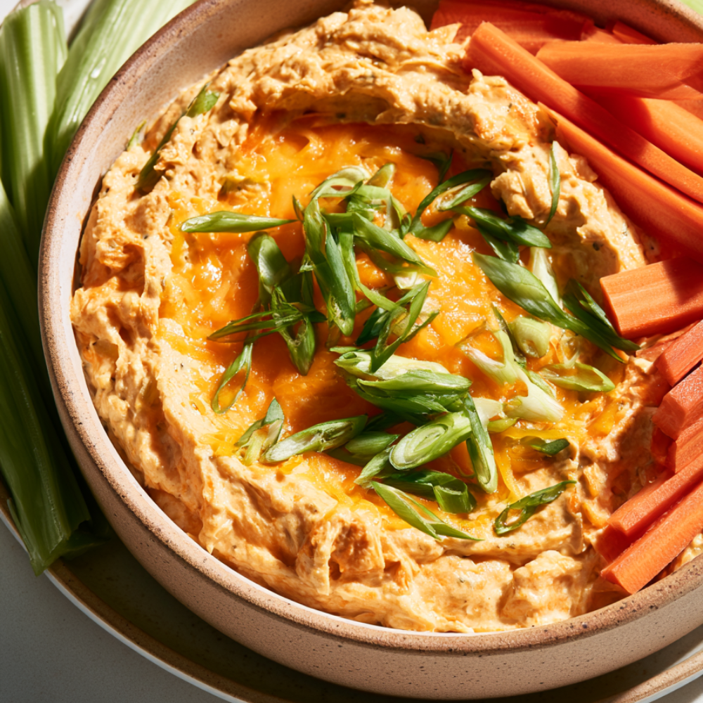 Crockpot Buffalo Chicken Dip-serving idea