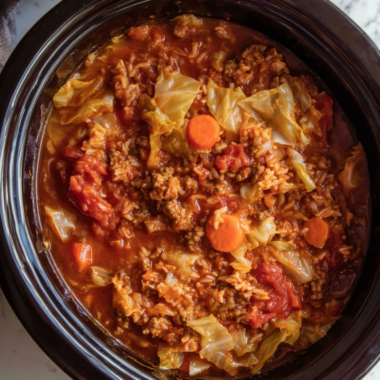 Crockpot Cabbage Soup (Unstuffed Cabbage Roll Soup)-slow cooker