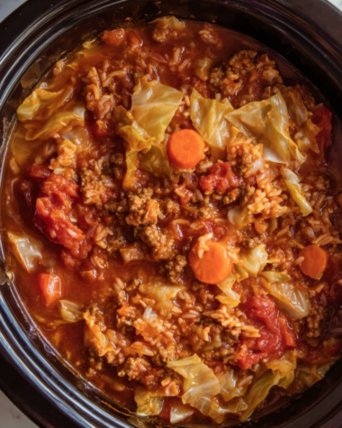 Crockpot Cabbage Soup (Unstuffed Cabbage Roll Soup)-slow cooker