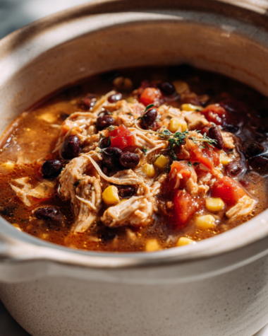 Crockpot Chicken Tortilla Soup