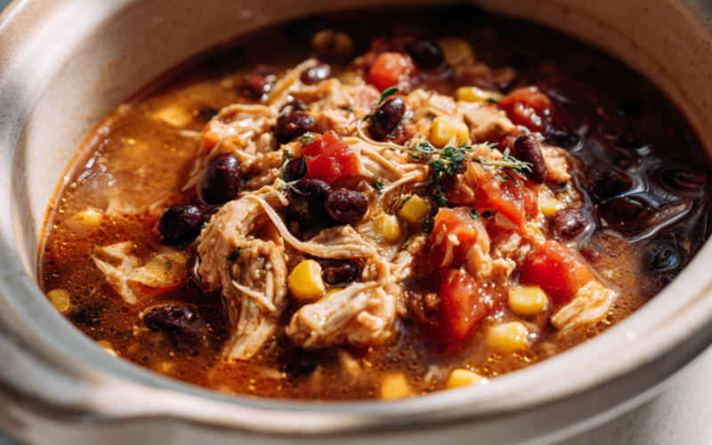 Crockpot Chicken Tortilla Soup