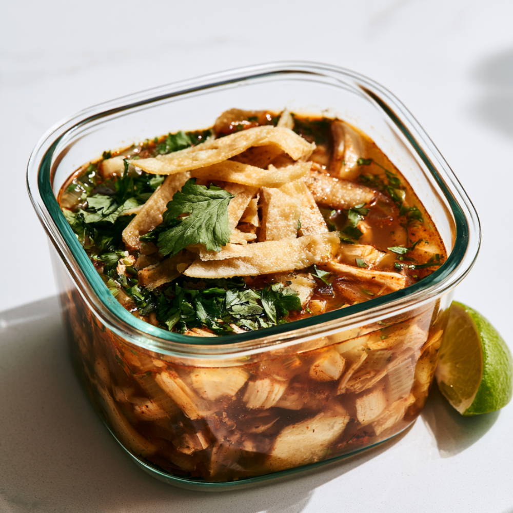 Crockpot Chicken Tortilla Soup-meal prep