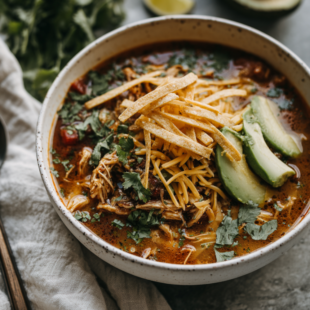 Crockpot Chicken Tortilla Soup
