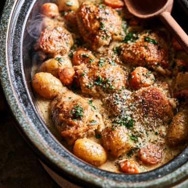 Crockpot Chicken and Potatoes closeup