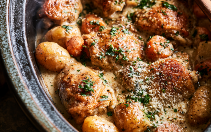 Crockpot Chicken and Potatoes closeup