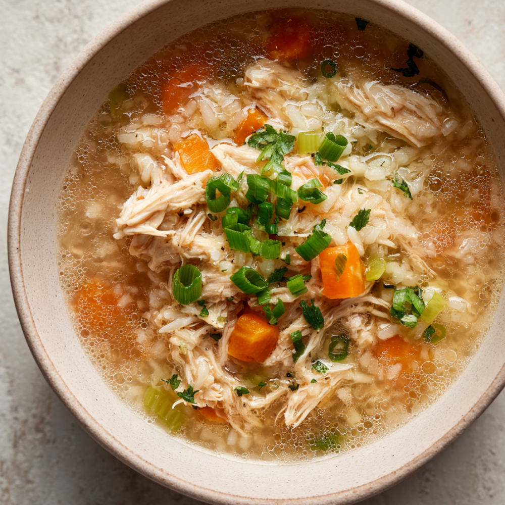 Crockpot Chicken and Rice Soup Close Up
