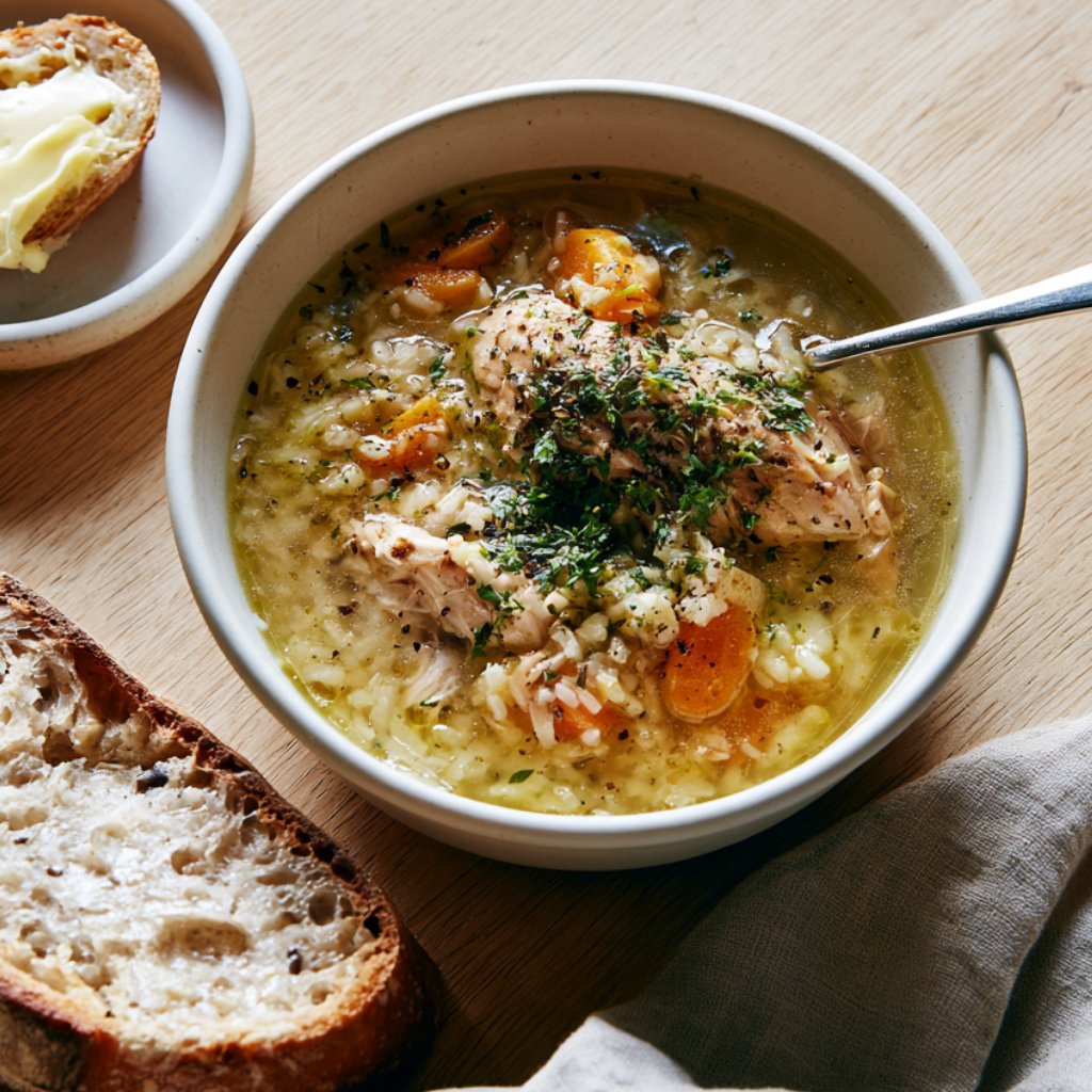 Crockpot Chicken and Rice Soup Serving Suggestions