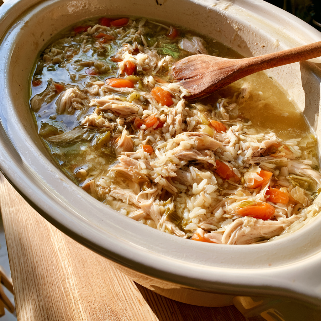 Crockpot Chicken and Rice Soup