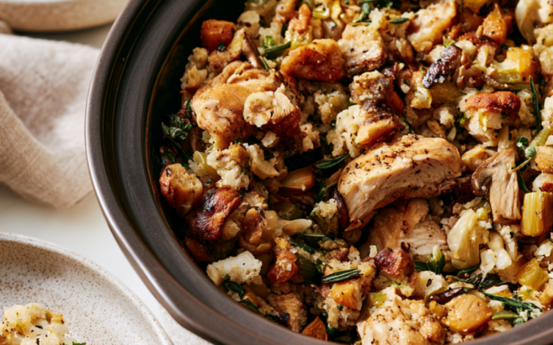 Crockpot Chicken and Stuffing