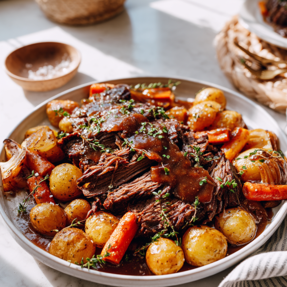 Beef Chuck Roast Crockpot Recipe-serving
