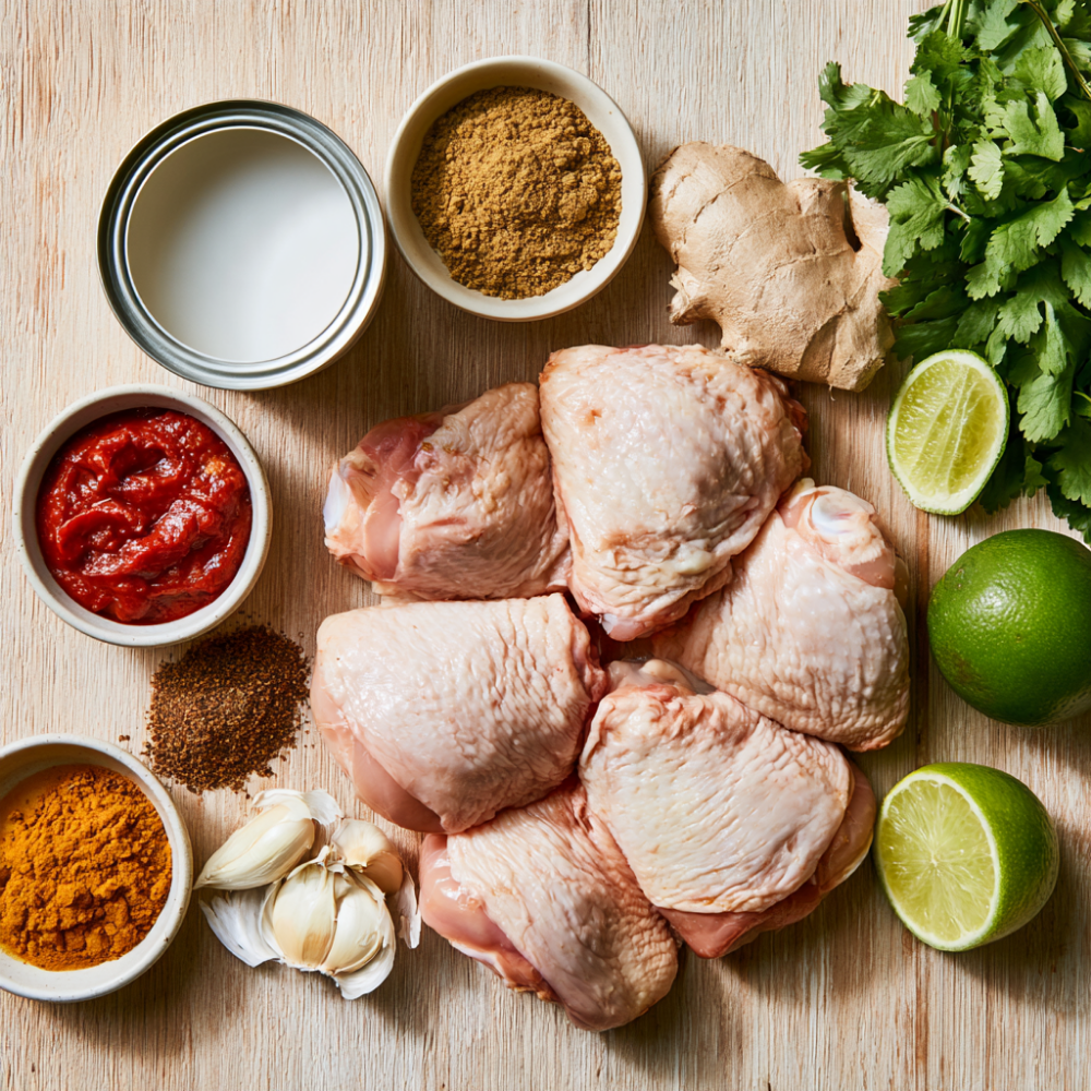 Crockpot Coconut Curry Chicken Thighs Ingredients