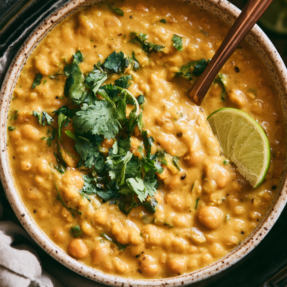 Crockpot Coconut Lentil Soup bowl