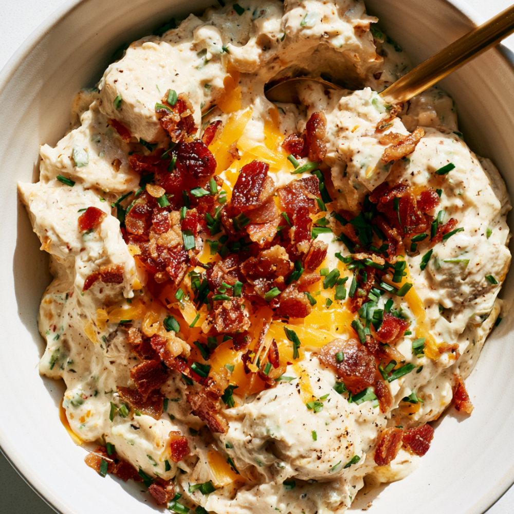 Crockpot Cracked Chicken-served