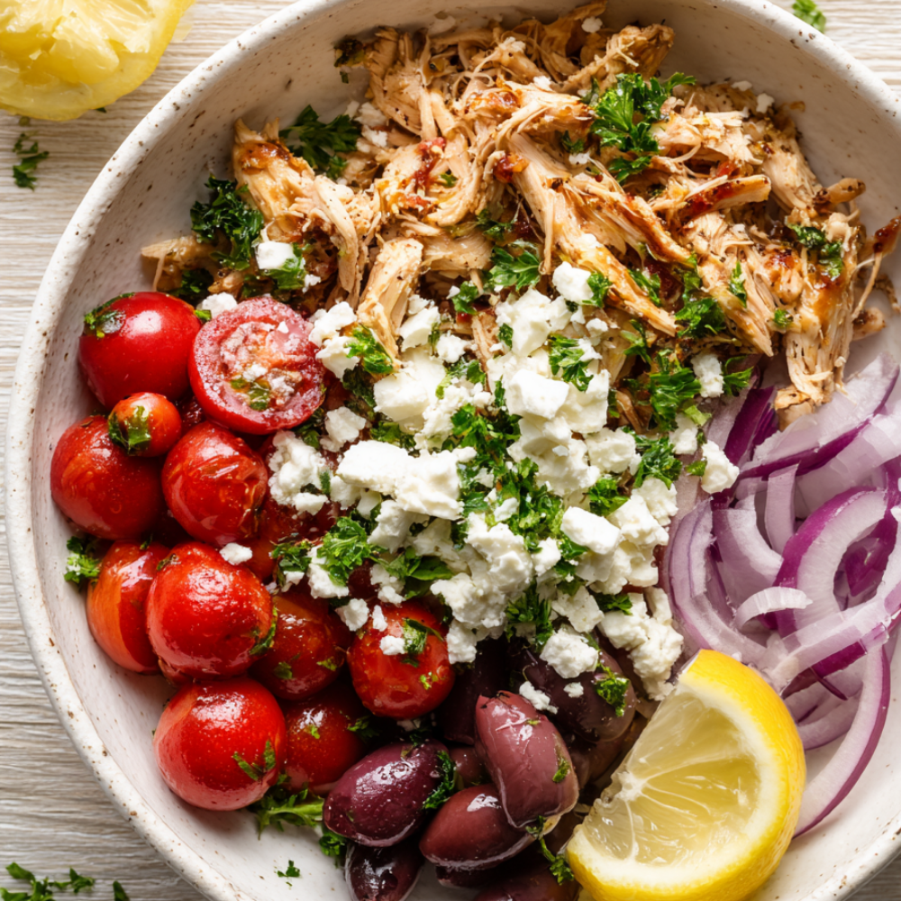 Crockpot Greek Chicken salad