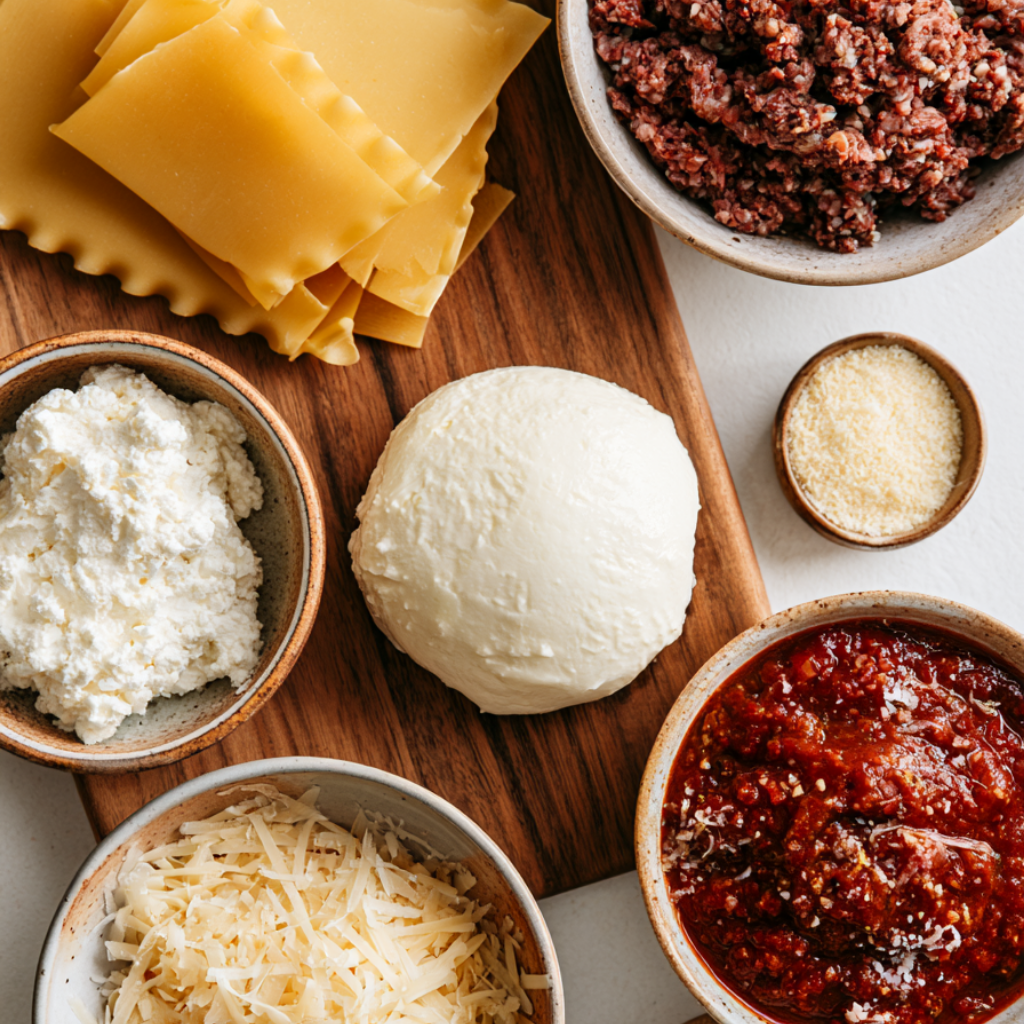 Crockpot Lasagna with Ricotta Ingredients