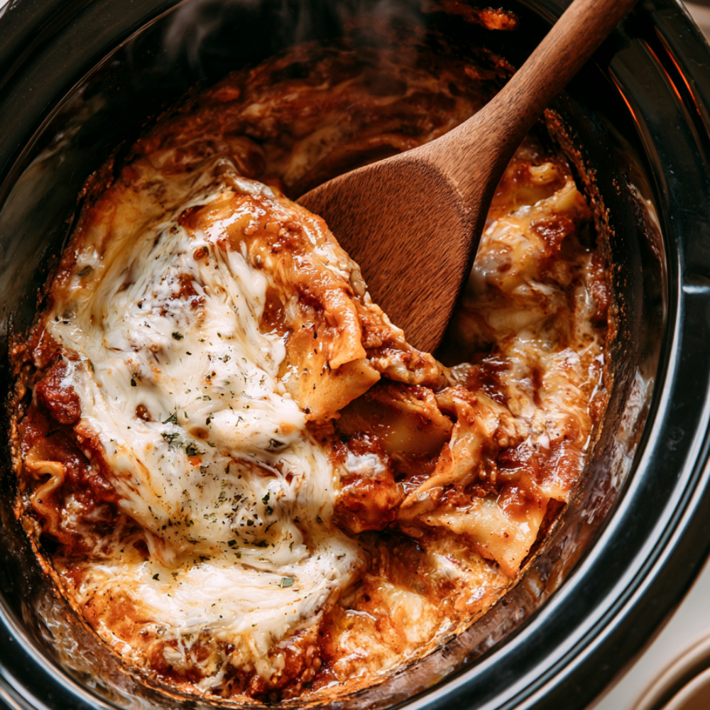 Crockpot Lasagna with Ricotta Scoop
