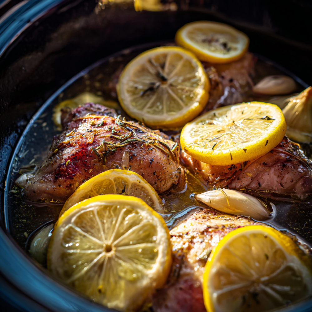 Crockpot Lemon Chicken-before cooking