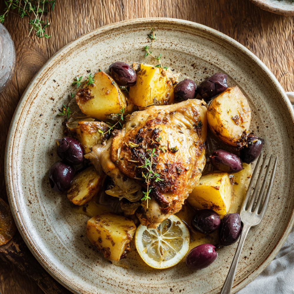 Crockpot Lemon Chicken-served