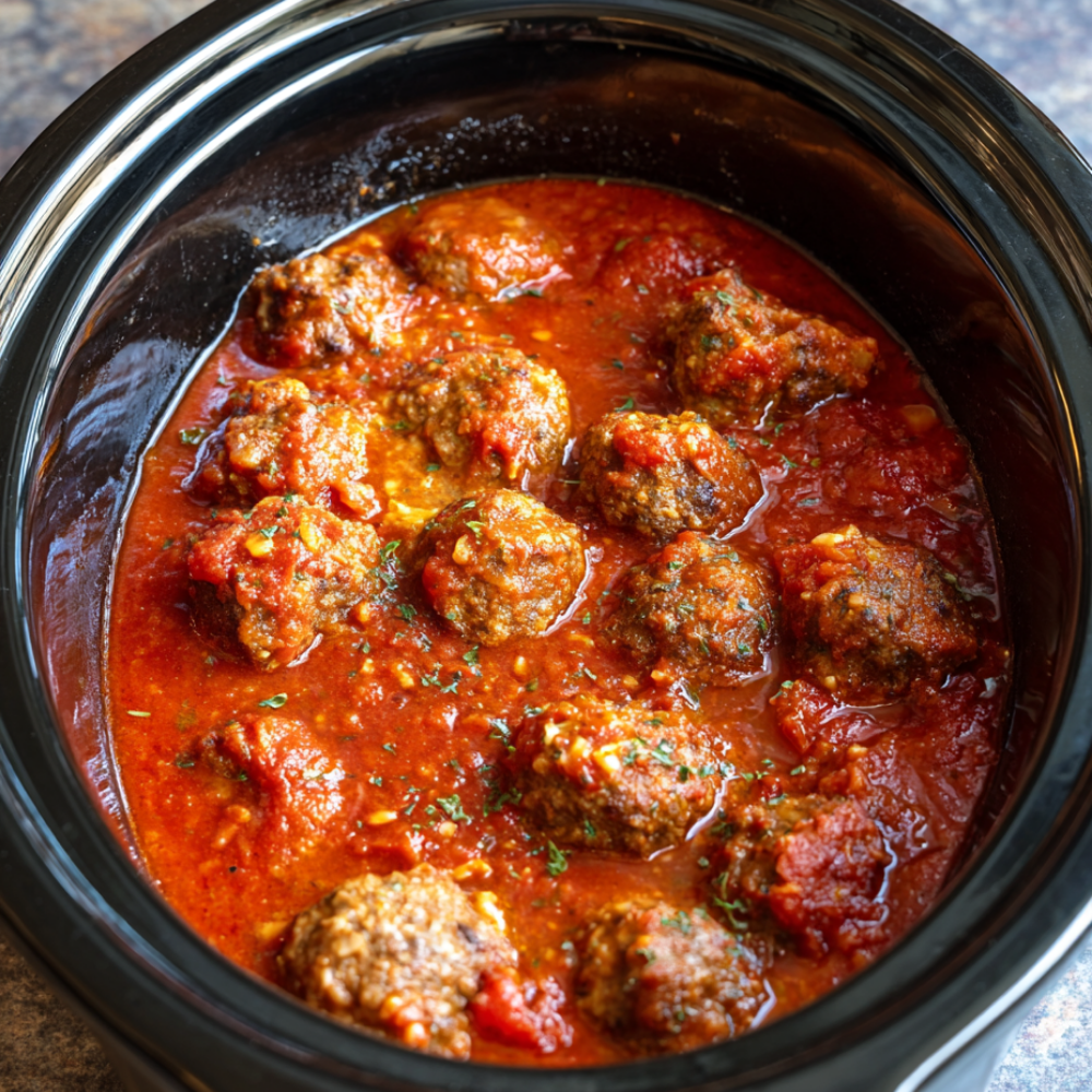 Crockpot Meatball Subs with Marinara Sauce