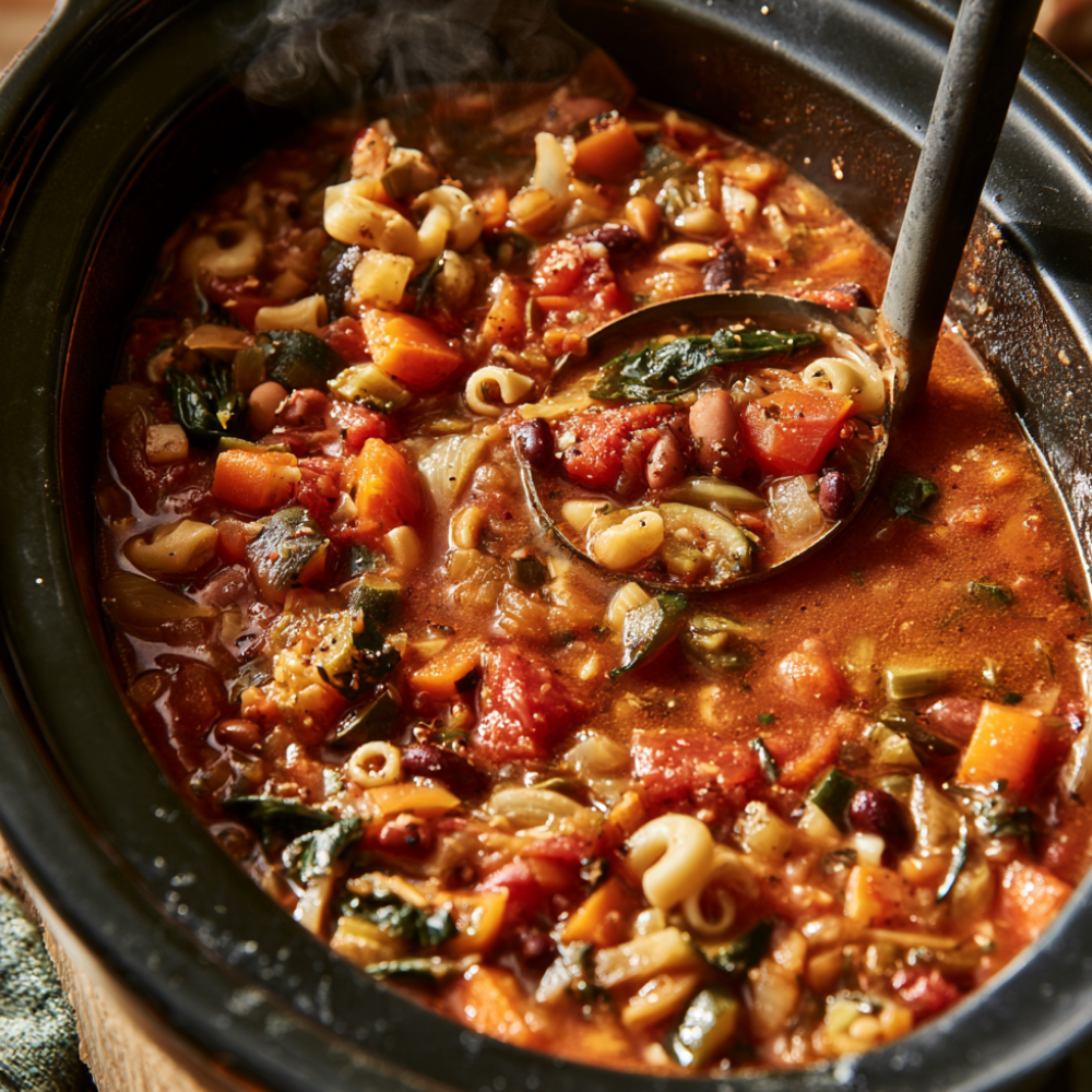Crockpot Minestrone Soup - slow cooker