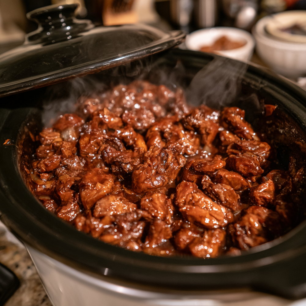 Crockpot Mongolian Beef- close up