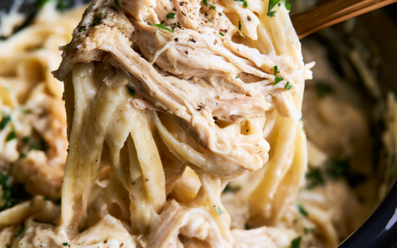 Crockpot Olive Garden Chicken Pasta-slow cooker